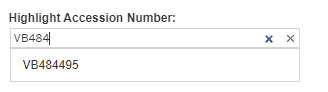 Highlight Accession Number - using search